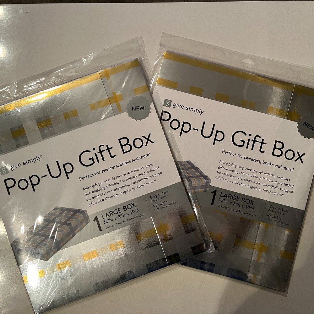 Gift Boxes (Pop-Up /‎ Ready to Go!) Set of 2 / LARGE / new (p/s/x)